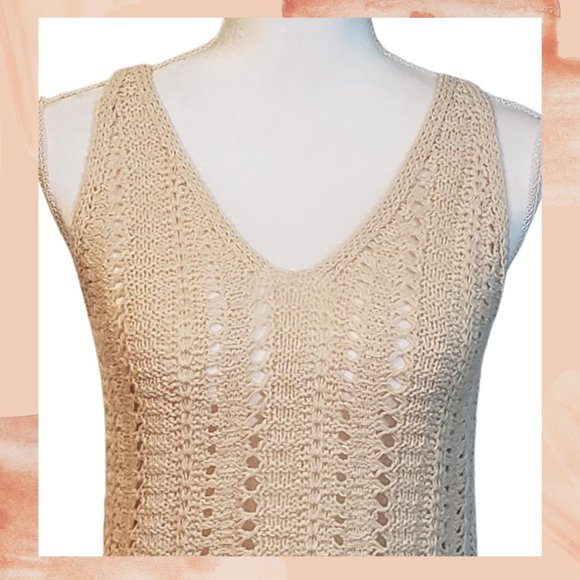NWT Delicate Beige Sweater Tank Top - Picture 4 of 4